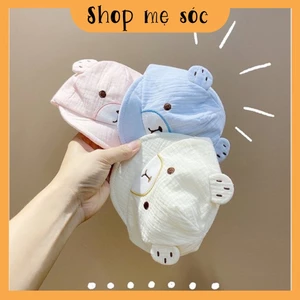Nón Xô mũ che nắng cho bé sơ sinh 0-4 tháng Hoạ Tiết Gấu Đáng Yêu Cho Bé Hàng Siêu Xinh mesocshop