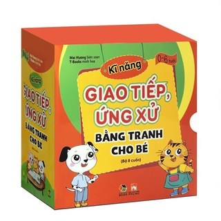 Sách - Kỹ Năng Giao Tiếp Ứng Xử Bằng Tranh Cho Bé - Bộ 8 Cuốn - Sách Cho Bé - Đại Mai