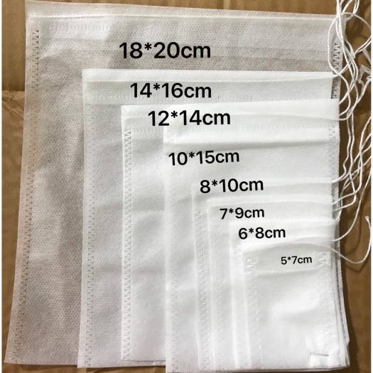 Túi Lọc Trà / Túi Vải Không Dệt Có Dây Rút Đầy Đủ Size ( Bán Lẻ) - Lọc Cà Phê Thông Dụng
