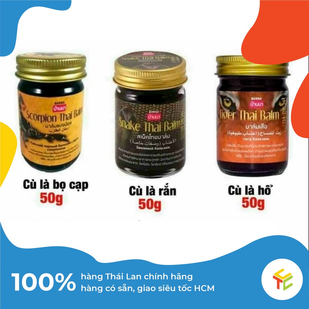 Dầu cù là rắn - cao rắn hổ xoa bóp Snake Thai Balm - THÁI LAN | Shopee ...