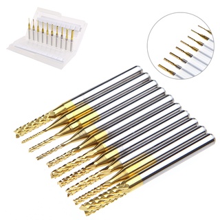 Colo 10 Cái 1 8 0 8-3 175mm PCB Mũi Khoan Khắc Máy Cắt CNC Đầu Mill Bộ