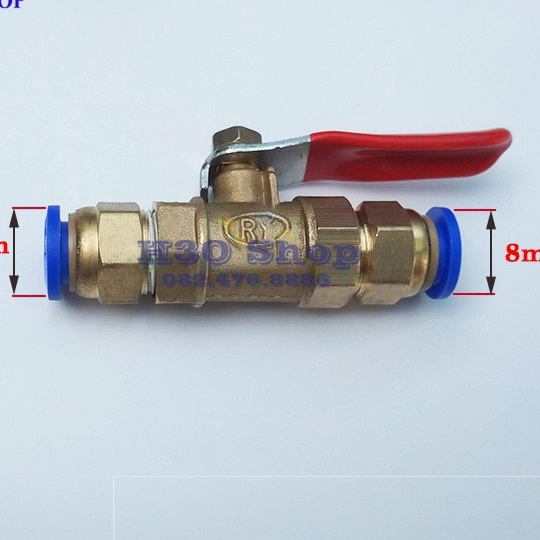Bộ Van Khóa Ống Hơi Tưới Phun Sương 8mm - 2 Đầu Gắn Ống 8mm Tưới Phun sương Vườn lan, vườn ươm