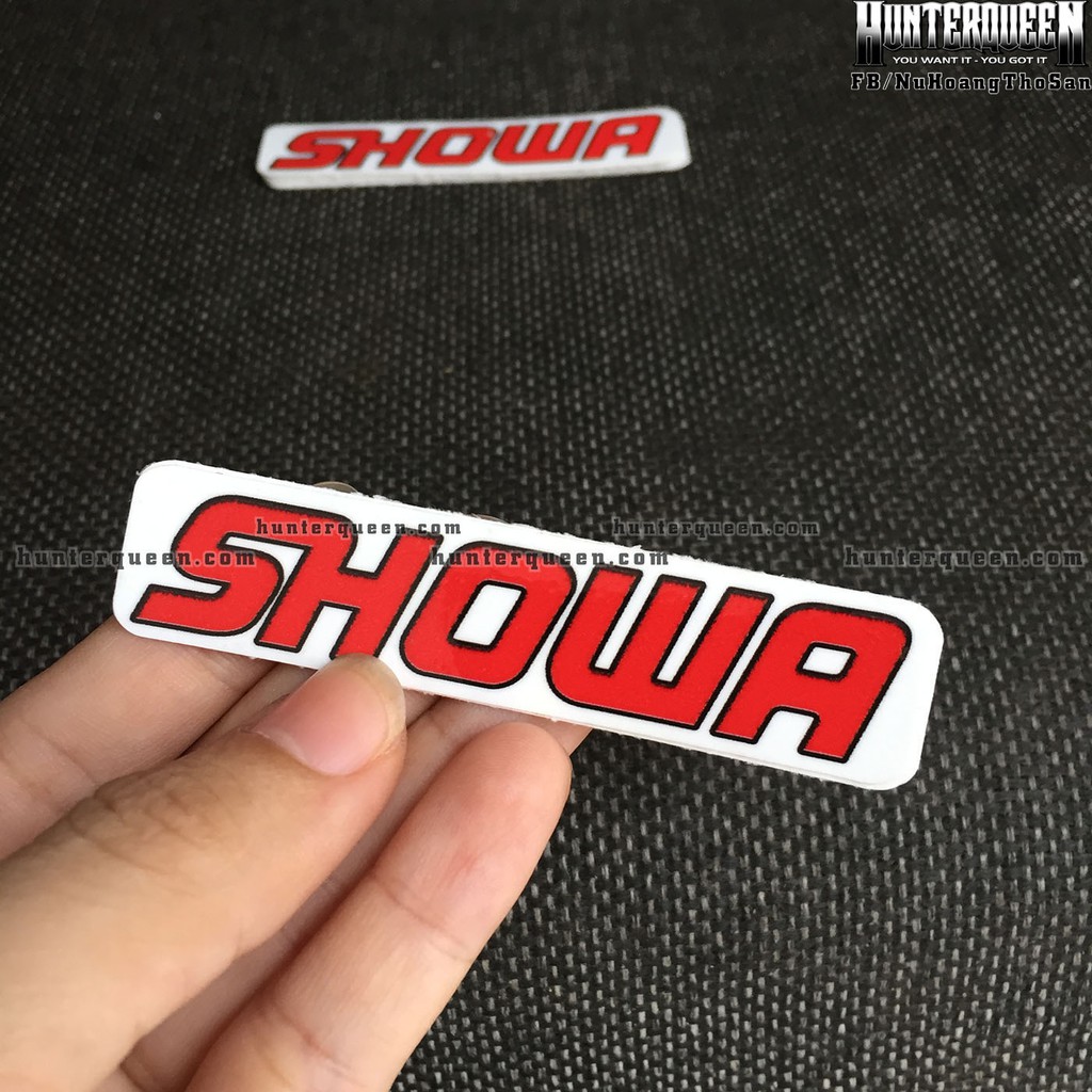 SHOWA[8.3x2cm] decal cao cấp chống nước, sắc nét, bền màu, dính chặt. Hình dán logo trang trí mọi nơi, in theo yêu cầu
