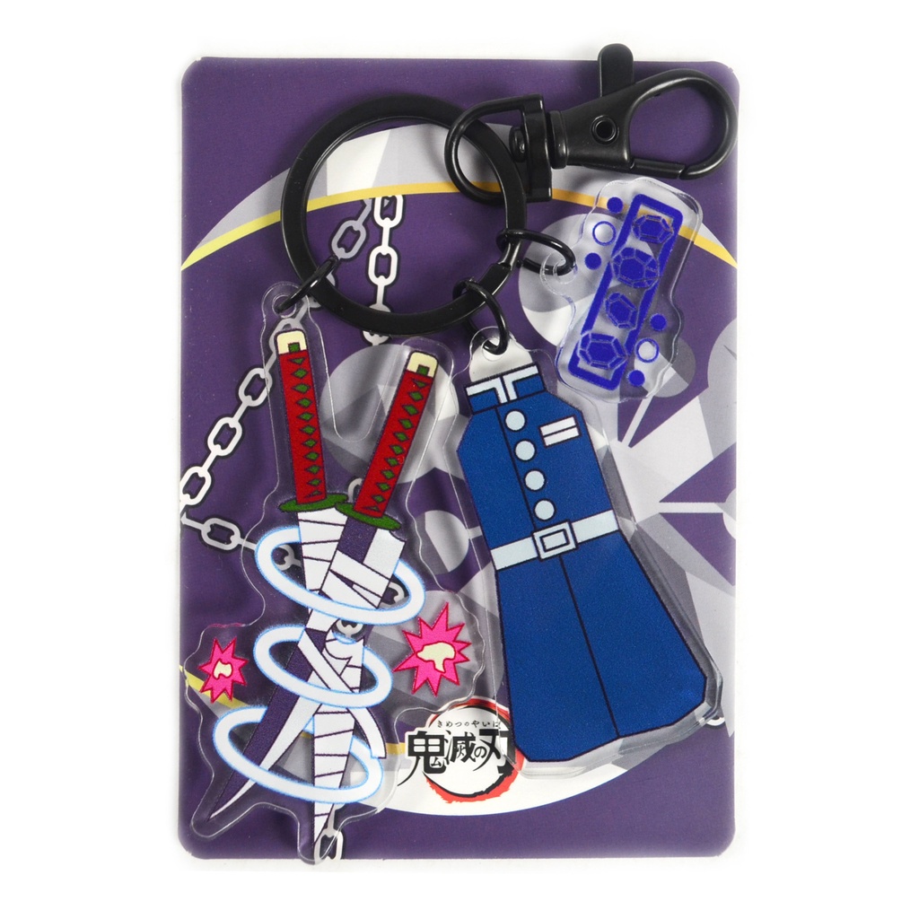 HK1 Demon Slayer Acrylic Keychian Quân Đoàn Kisatsutai Hoa Văn Đồng Nhất Móc Chìa Khóa Túi Mặt Dây Chuyền Quà Tặng Cho Trẻ Em Tanjirou Nezuko