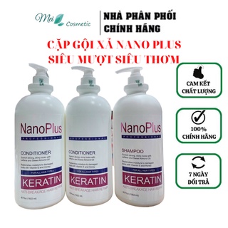 Cặp Dầu Gội Xả Siêu Thơm Siêu Mượt Tóc Nano PLus Collagen 2000ml