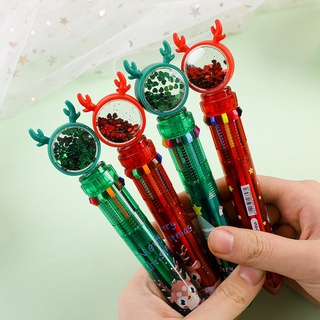 Bút Bi 10 Màu Hình Ông Già Noel Dễ Thương