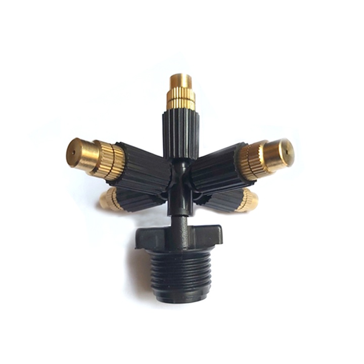 Béc tưới phun sương 5 hướng đầu đồng (Tùy chọn chân nối), đầu nối 6mm, 8mm, 21mm...