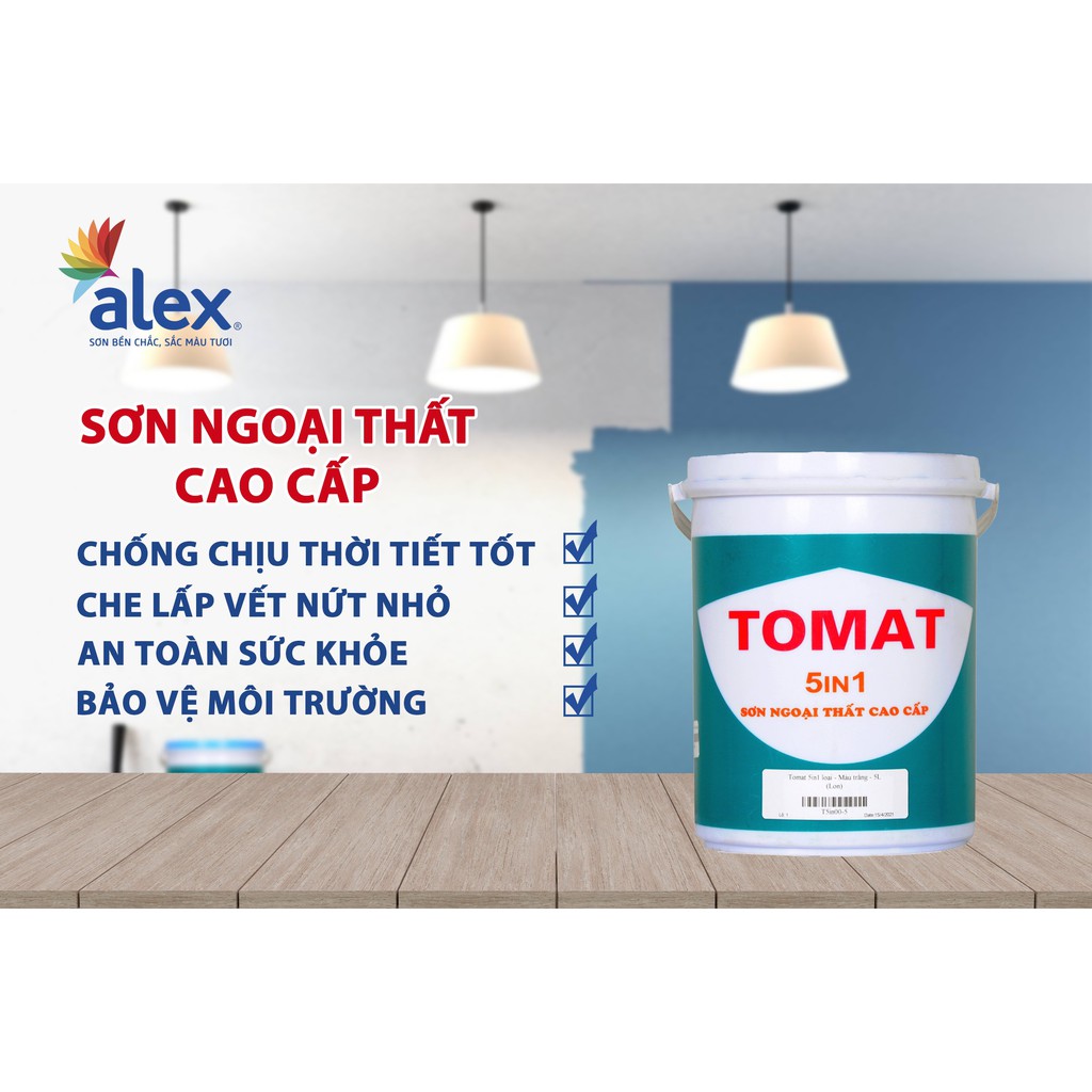 Sơn tường ALEX chính hãng - Tomat 5in1 sơn nước ngoại thất cao cấp ...