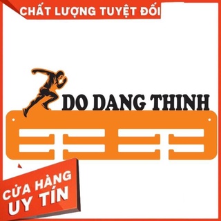 Giá treo huy chương Running, 42x18cm, màu cam tươi chữ đen nhám sang chảnh