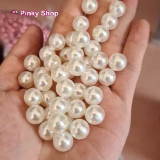 Hạt cườm nhựa ngọc trai 6mm nhiều màu có lỗ xỏ 2 đầu  loại tốt làm trang sức phụ kiện handmade Pinky Shop mã HCNT