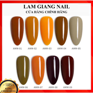Sơn gel AS mẫu chai đỏ nhọn mã AMM 9 chai 15ml siêu HOT siêu xịn