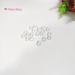 Hạt cườm hạt châu nhựa 8mm nhiều màu lấp lánh có lỗ xỏ 2 đầu loại tốt làm trang sức vòng cổ phụ kiện handmade