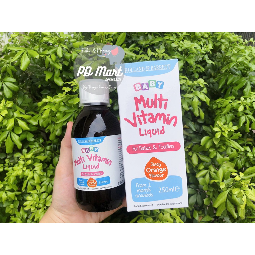 Holland & Barrett Baby Multivitamin Juicy Orange Liquid Shopee Việt Nam