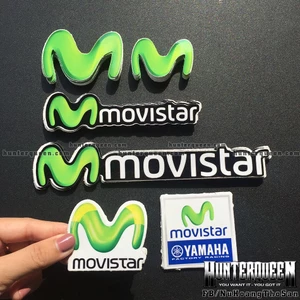 Nhiều mẫu logo Movistar dán trang trí xe máy. Decal sticker cao cấp, chống nước, không bay màu