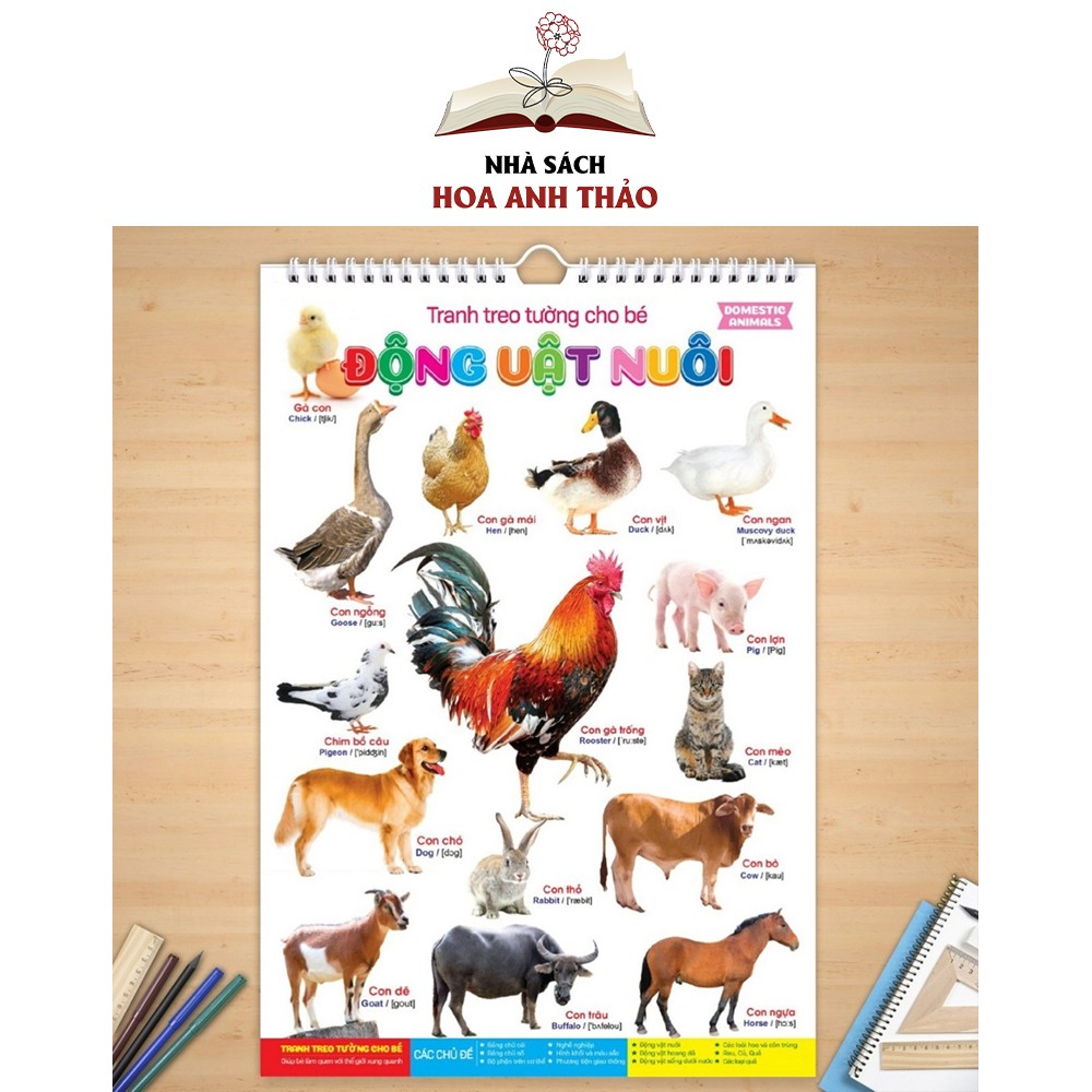 Ảnh Đồ chơi - Bộ tranh treo tường Việt Hà song ngữ Anh Việt 14 chủ đề cho bé - Phiên bản mới có file đọc quét mã QR 2