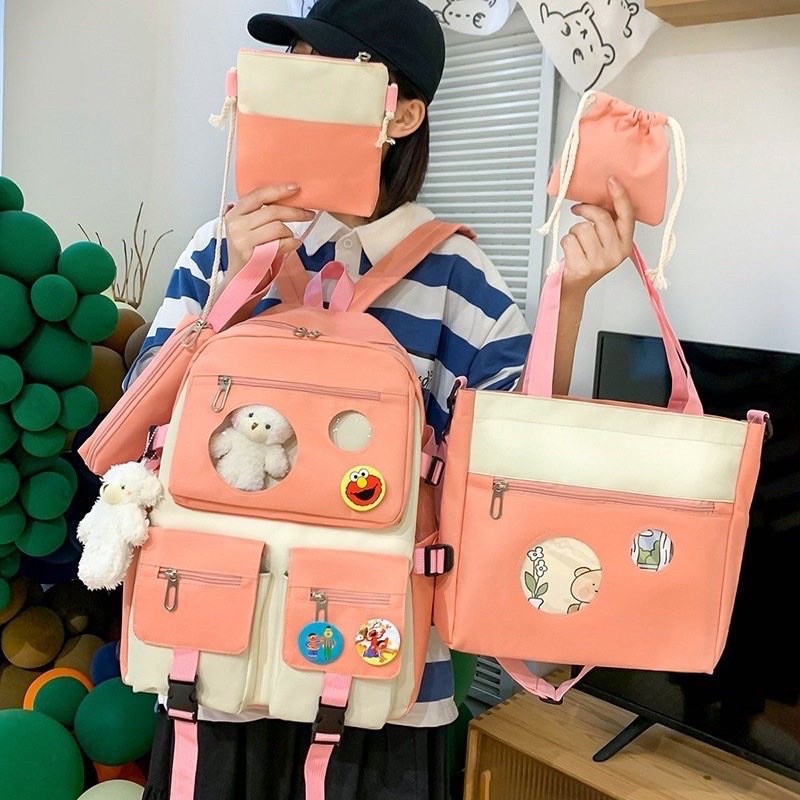 Balo set 4 món thời trang đi học - 2 khoá