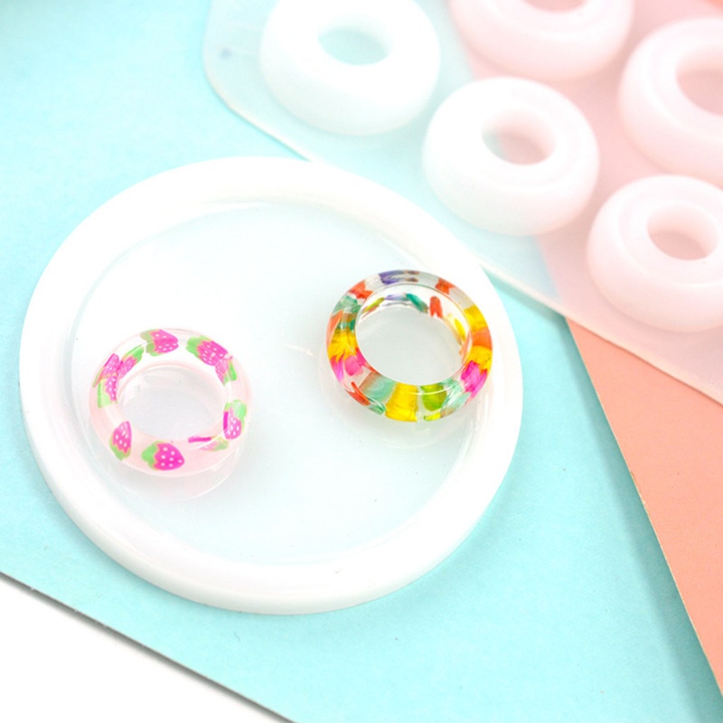 Khuôn silicone tự làm làm nhẫn nhựa DIY tiện dụng
