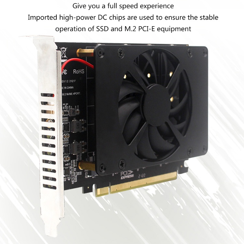 Thẻ chia RR PCI-E PCI-E 4 0 X16 sang NVME cho M 2 cho M cho Key 4 SSD cho RAID Arr