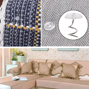 Bộ 50 đinh ghim xoắn đầu trong suốt cố định chăn bọc ghế/bọc sofa