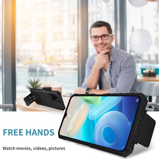 Dành Cho OPPO A16K / A16e / A15 / A15s / A54 4G / A74 4G / A95 / Reno 5 Ốp Lưng Có Nắp Camera Trượt Chân Đế Bảo Vệ Chống Sốc Siêu Mỏng