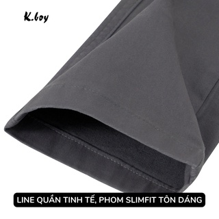 Quần kaki dài basic KboyShop, quần dài nam công sở from simlfit vừa vặn và trẻ trung ,co giãn, vải siêu mát - QDK01