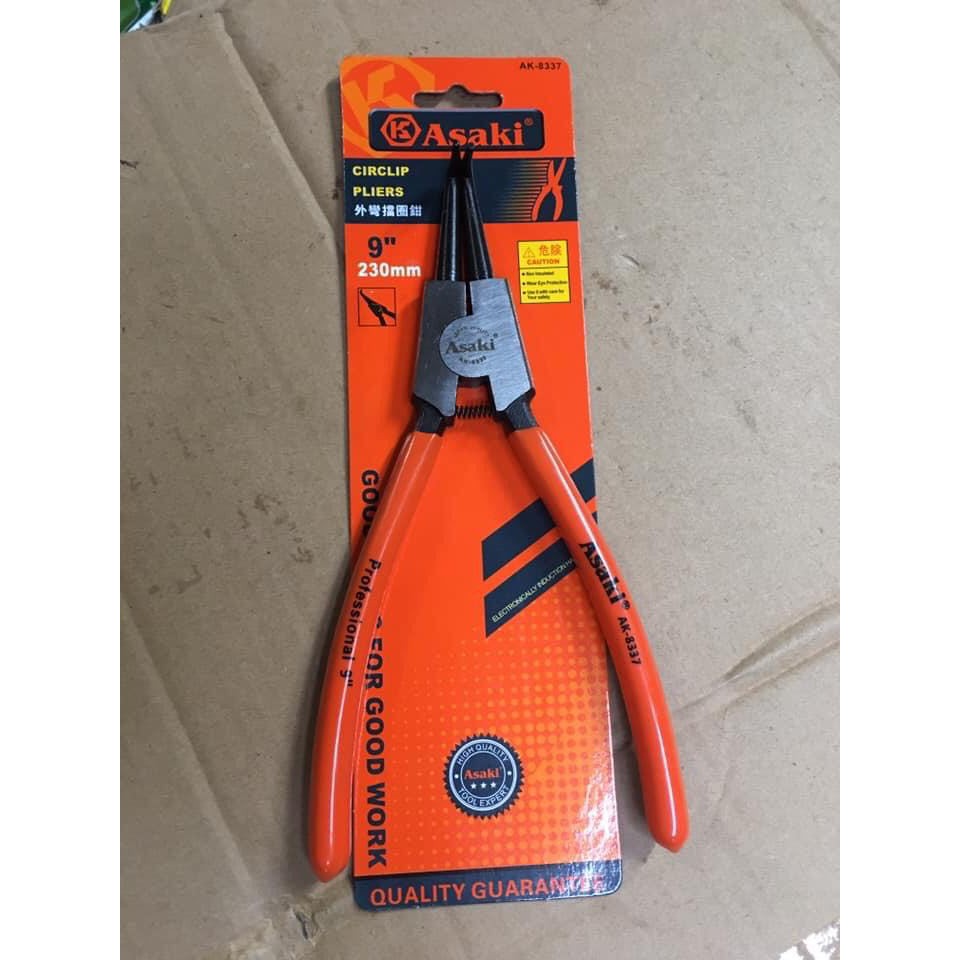 Kìm Mở Phe Asaki 9 inch 225mm Cong Thẳng Bóp Vào Bung Ra AK-8330 AK-8344 AK-8337 AK-8351