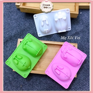 Khuôn Silicon Hình Thỏ/heo 3D Dùng Làm Bánh Và Kẹo Sô Cô La,Tàu Hũ,Rau Câu