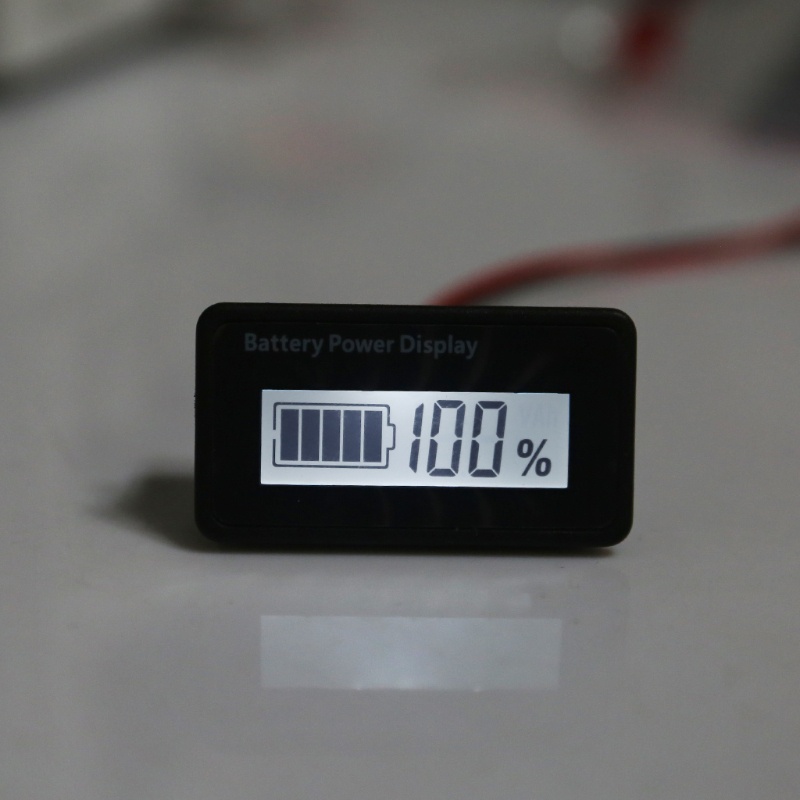 Mon 12V 24V 48V Đèn báo dung lượng pin Đồng hồ đo điện áp xe Golf có màn hình LCD