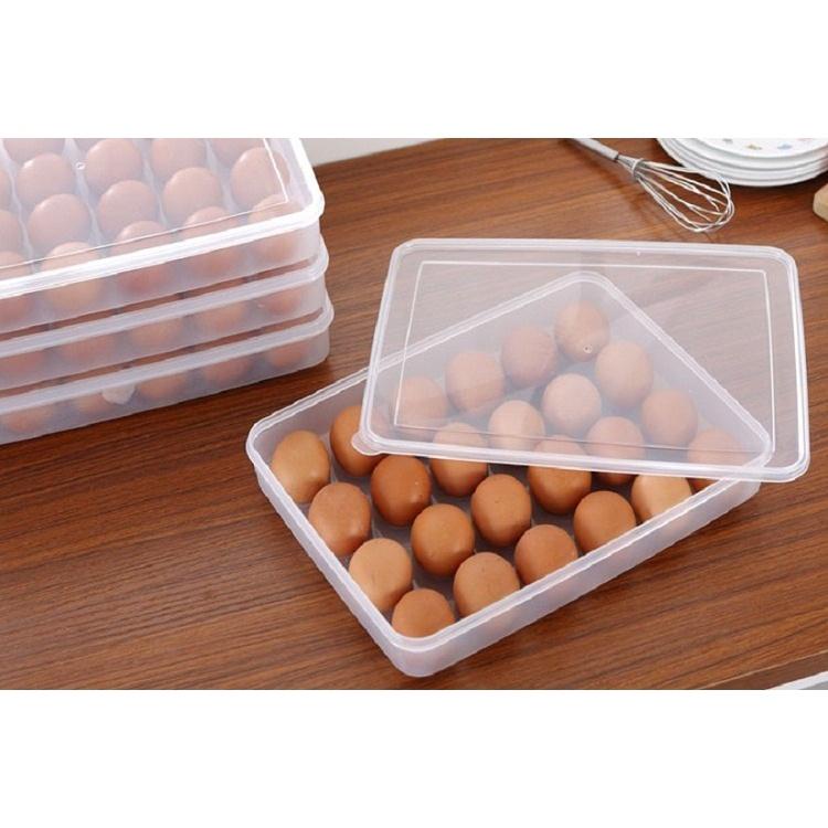 Hộp đựng trứng 24 quả có nắp đậy nhựa Việt Nhật (6786), khay bảo quản trứng không bị vỡ chắc chắn  aladanh-net-vn