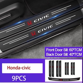 Miếng Dán Trang Trí Cửa Xe Hơi Honda civic Bằng Sợi carbon Chống Trầy Xước / Thấm Nước