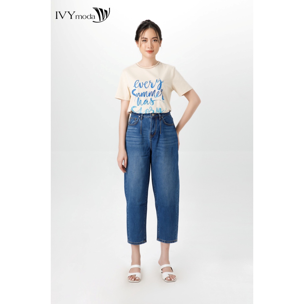 Quần Baggy Jeans nữ ống rộng IVY moda MS 25B8879