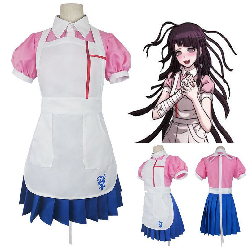 Dangan Ronpa 2 Danganronpa Mikan Tsumiki Đầm Cosplay Trang Phục Đồng Phục Váy Anime