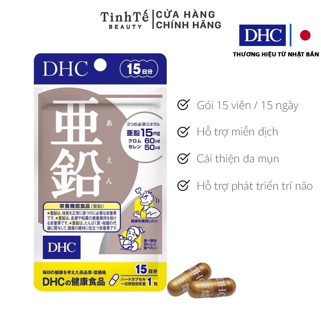 Ảnh Viên uống Bổ sung Kẽm DHC Zinc 15 Ngày (15 Viên) 1