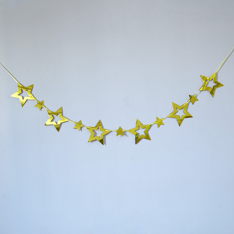 Dây banner ngôi sao trang trí sinh nhật, đám cưới, sự kiện - Kemshop K43