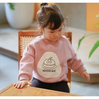 Áo nỉ thu đông hoodie dài tay BATALA KIDS in hoạ tiết bánh kem phong cách Hàn quốc cho bé gái