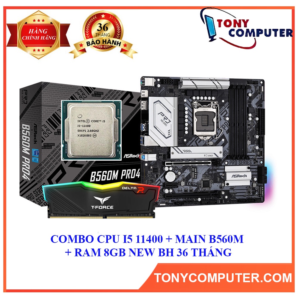 COMBO CPU I5 11400 + MAIN B560M + RAM 8GB NEW BH 36 THÁNG | Shopee Việt Nam