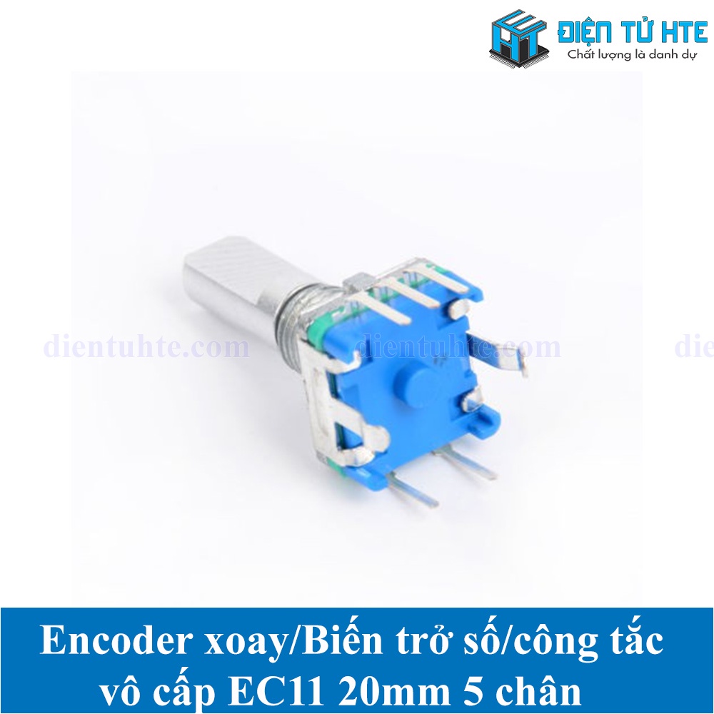 Encoder xoay/Biến trở số/công tắc vô cấp EC11 EC11I EC111 5 chân dài ...