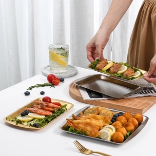Khay Chữ Nhật 22*14cm Inox 304 Siêu Dày (bao test nam châm)
