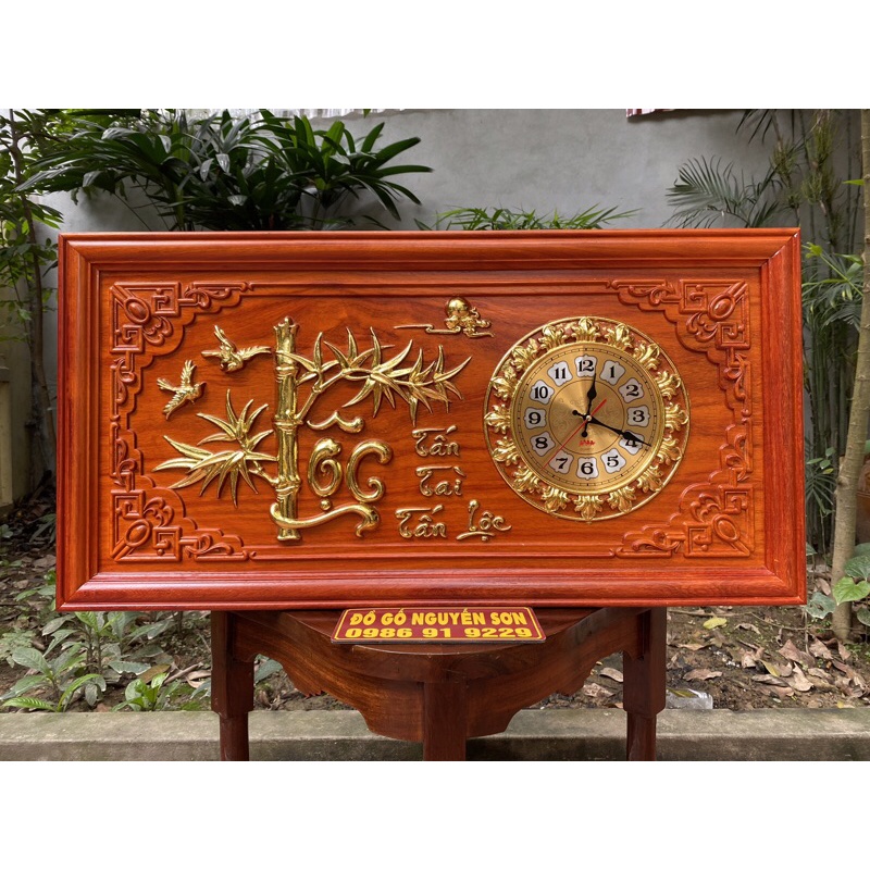 Đồng hồ treo tường gỗ hương kích thước 41.81cm