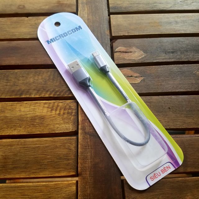 Cáp sạc Micro USB Microcom 0.2m dây dù dành cho pin dự phòng | Shopee ...