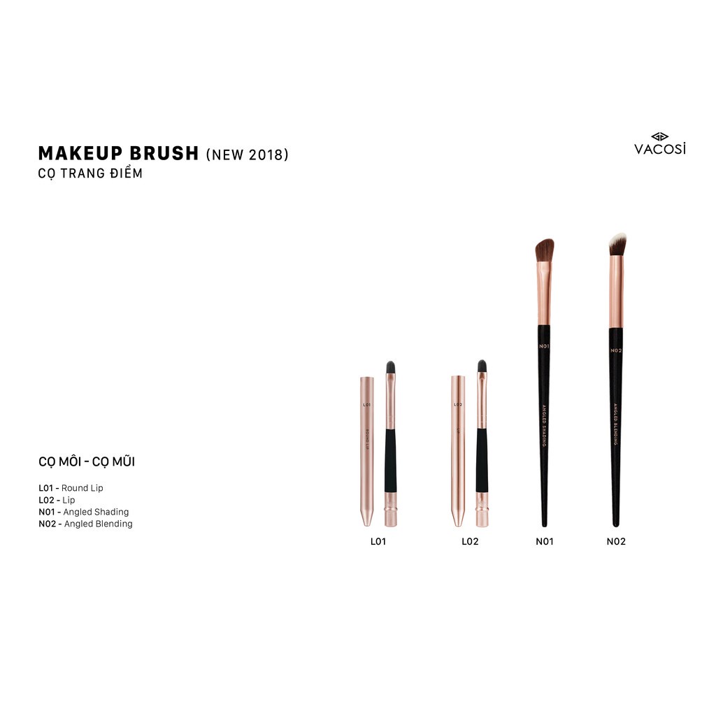 Cọ Trang Điểm Môi Chuyên Dụng Cho MakeUp Artist Vacosi Lip Brush