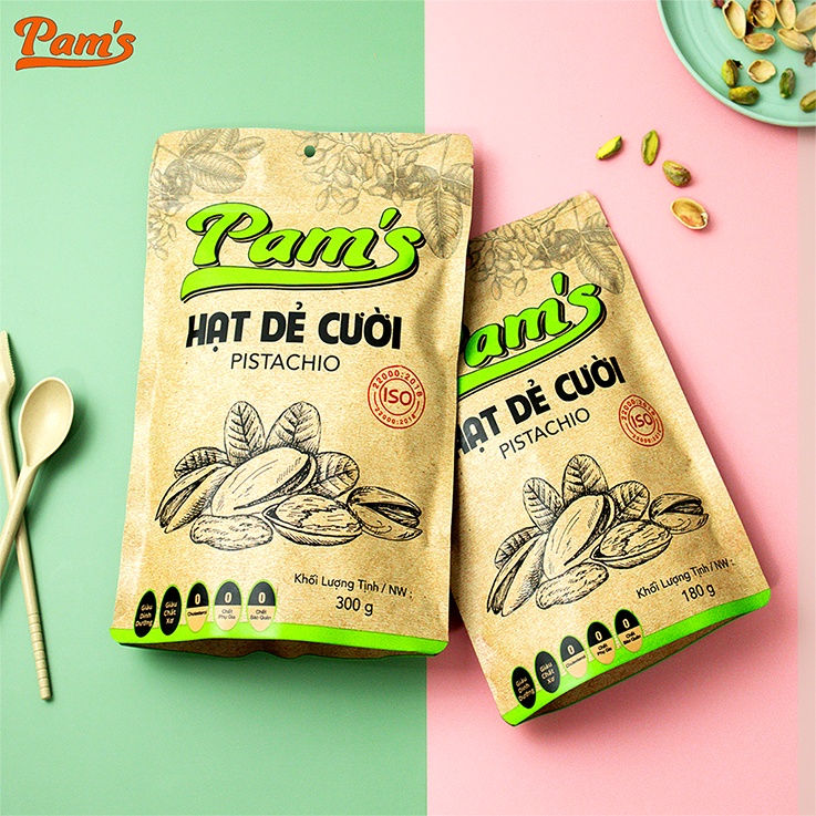 Hạt Dẻ Cười Nhập Khẩu Mỹ Pams(180g/túi) Rang Mộc Béo Bùi Giòn Thơm, Không Tẩy Trắng