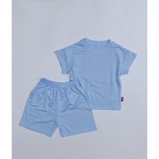 Bộ Cộc Tay Thun Lạnh MINKY MOM trơn cho bé ( 8-17kg)