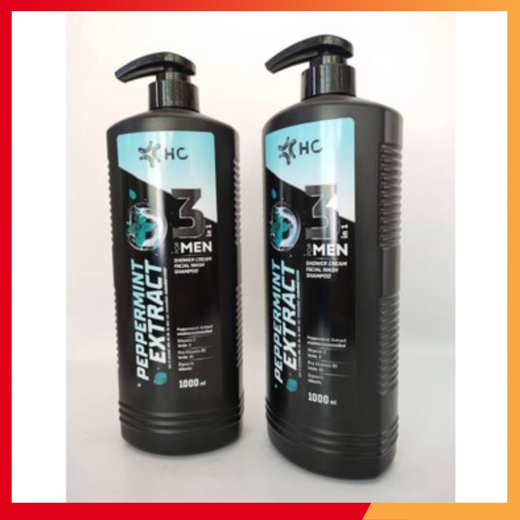 (Chính Hãng) Sữa Tắm Gội Rửa Mặt 3in1 For Men HC 1.000ml Thái Lan - 1 Chai