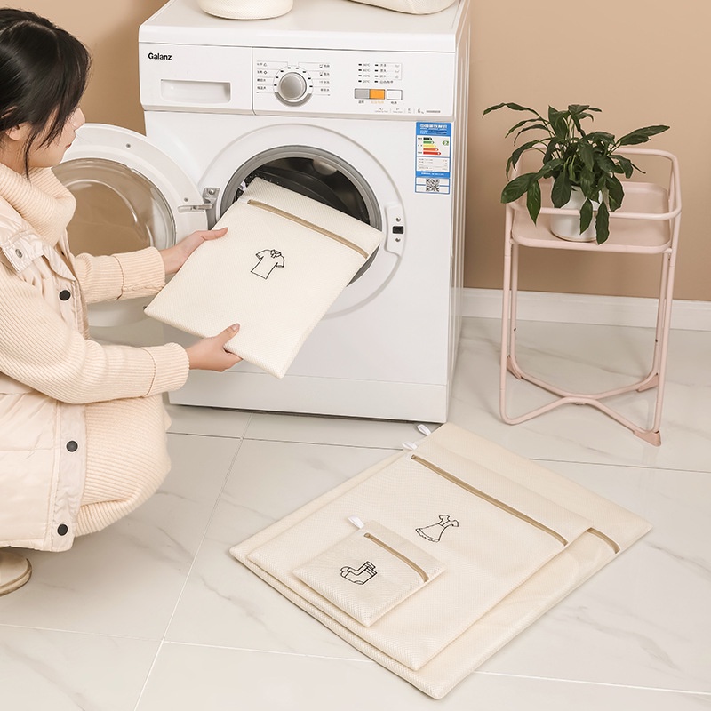 Túi Lưới Giặt Đồ 3 Lớp Dày Cao Cấp - Túi Giặt Bảo Vệ Quần Áo, Đồ Lót, Tất Vớ