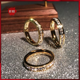 Nhẫn titan đá full không đen không gỉ - Trang sức Bé Heo BHN131