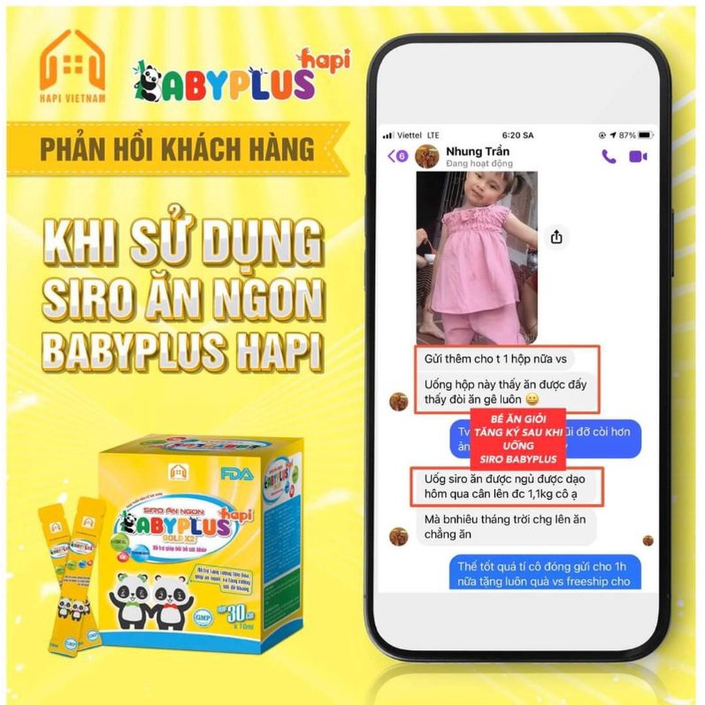 COMBO 5 HỘP SIRO ĂN NGON BABYPLUS, Giúp Bé Ăn Ngon, Ngủ Ngon, Tăng Cân, Tăng Đề Kháng