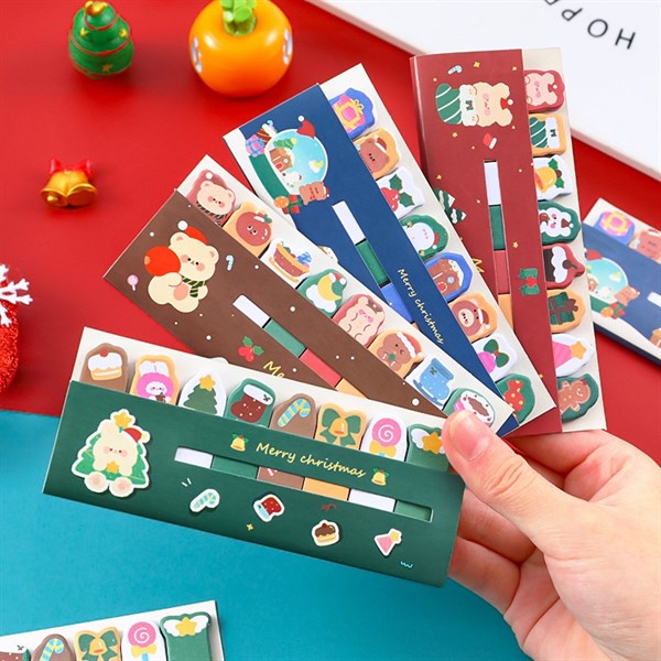 3 Tập Giấy Ghi Chú Noel 8 Pack 12,5*5Cm
