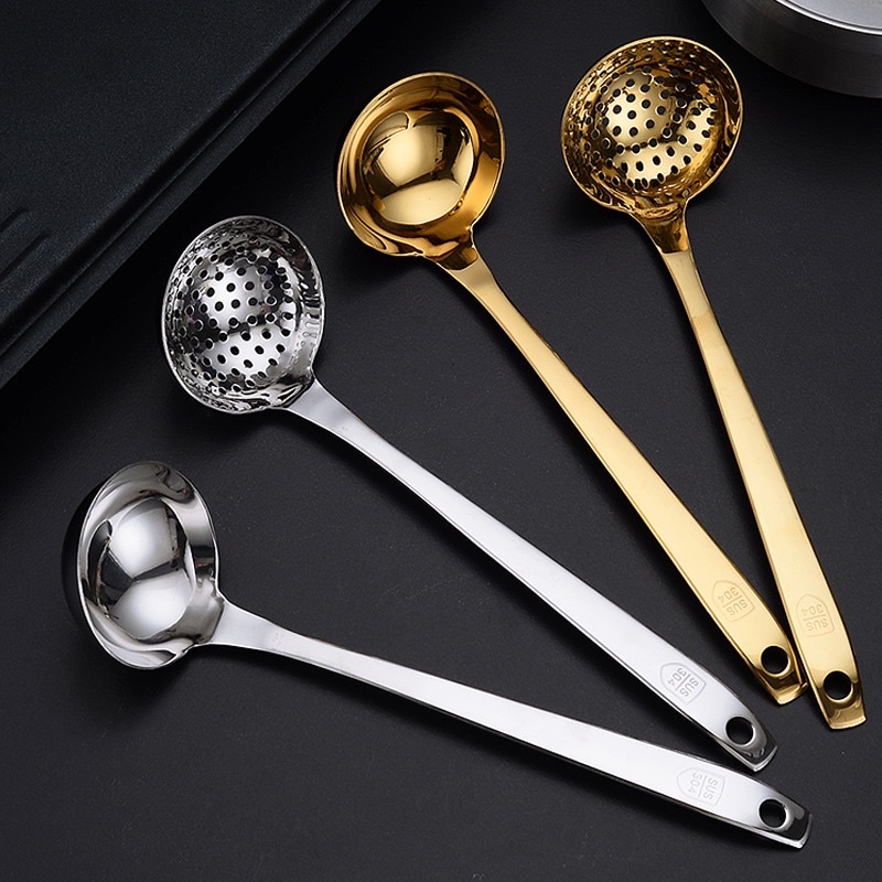 Muôi múc canh inox 304 kích thước 27.2cm x7.3cm (2 màu sắc)