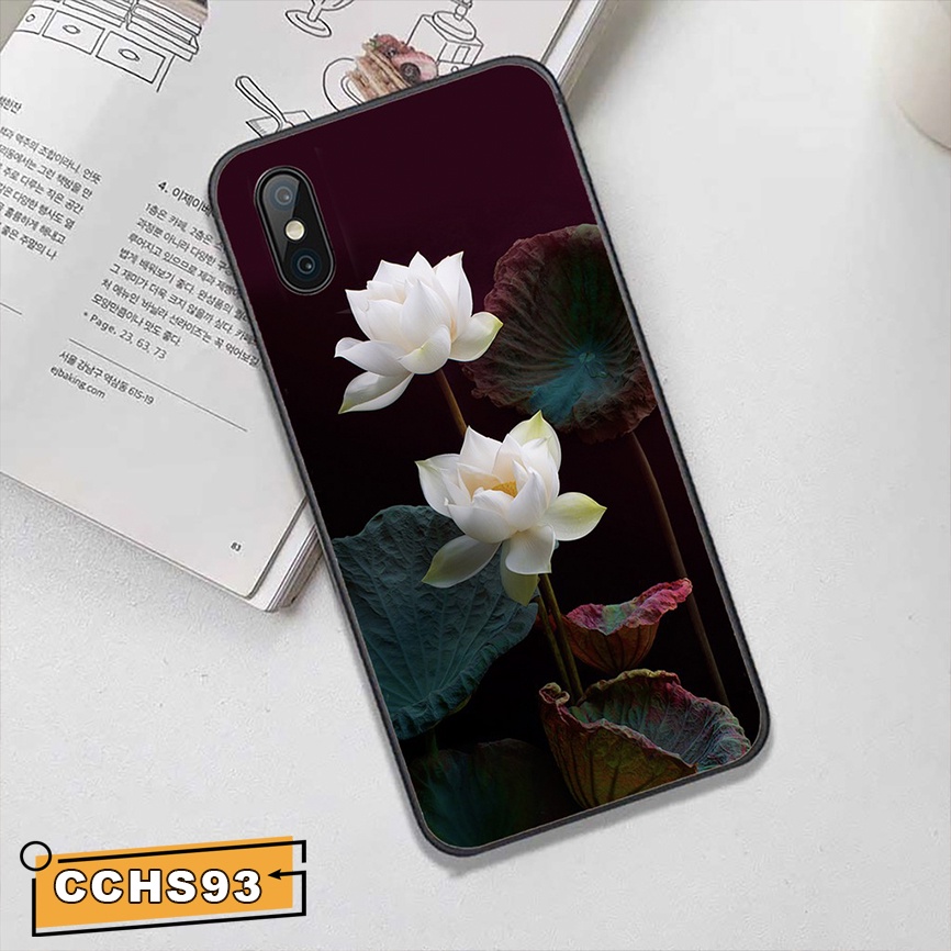 Ốp iPhone Mặt Kính Nano Dẻo - Hoa Sen Nổi Bật